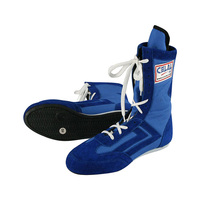 Chaussures de boxe pour hommes couleur personnalisée - Tige en cuir suédé, semelle en caoutchouc personnalisable - Utilisation été/hiver