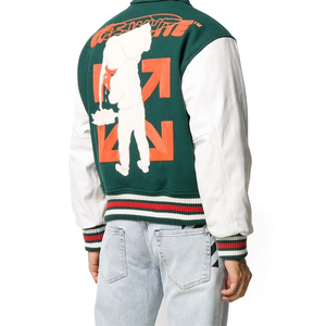 Top Trending Men's Vintage Letterman Leather Varsity Bomber Jacket Parche bordado de chenilla de lana personalizado Venta al por mayor Temporada de invierno - Product Image 3