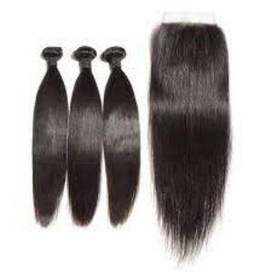 Vente en gros 2022 Offre Spéciale 18 pouces 4x4 fermeture de cheveux humains vierges caractéristiques bouclées naturelles os droit Vietnam tressage brut - Product Image 5