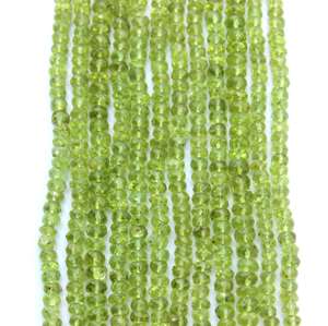 Peridot ลูกปัดโรนเดลเม็ดกลมขนาด6มม. - Product Image 1