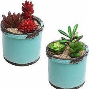 STYLISH GALVANIZED FLOWER PLANTER PREMIUM HIGH QUALITY GALVANIZED <b>HERB</b> PLANTER HOME & GARDEN GALVANIZED <b>POT</b> DECORATIVE PLANTER - Product Image 3