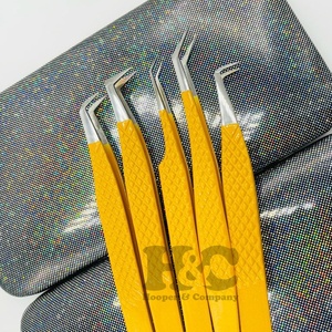 Pinzas de nuevo estilo, pinzas de extensión de pestañas de diseño personalizado, oferta de logotipo, pinzas de pestañas de MOQ bajo, embalaje sostenible, belleza de visón - Product Image 1