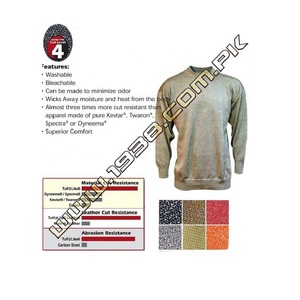 เสื้อคอกลมแขนยาวสีเทาป้องกันการบาด - Product Image 2
