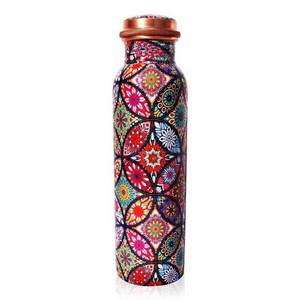 Enamel Printed Kitchenware Fruits Juice Storage Copper <b>Bottle</b> <b>Drinking</b> juices Health Copper Water <b>Bottle</b> Sustainable Quality - Product Image 1