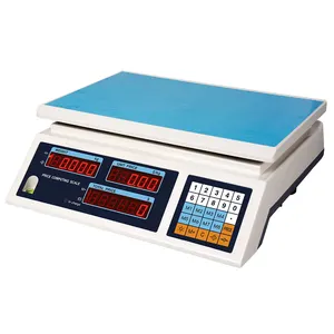 Acs 15kg 30kg Scale Weigh Balance Machine Electronic Bascula Digital Price Computing Scale With Lcd Led Display
