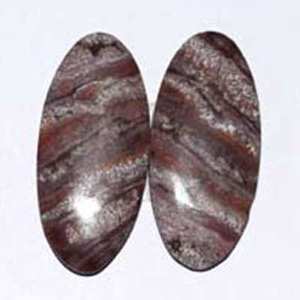 Cabochon naturel en vrac, 1 paire de pierres précieuses pour la fabrication de bijoux, jaspe d'océan, taille libre, vente en gros - Product Image 1