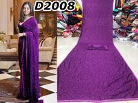 Karya Seni Bordir Desainer Pakistan Indian Dequence Work Saree Bollywood Koleksi Saree