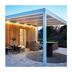 Pergola de gazébo en aluminium manuel, villa, toit en verre, qualité supérieure, quincaillerie, modèle très bon marché, pergola - Product Image 2