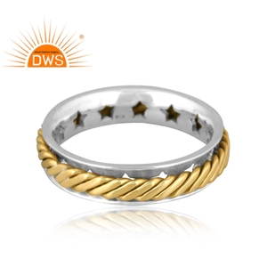 Fine Sterling Silver Spinner Statement Band Ring Silver Jewelry for Women Gift for Her - Product Image 2