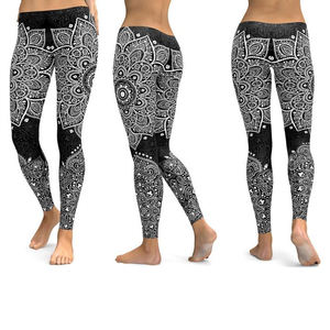 Power Punch Women's Casual Yoga <b>Leggings</b> Mid Waist Fleece Polyester/Cotton Seamless Anti-Bacterial Breathable Gym Winter Use - Product Image 1