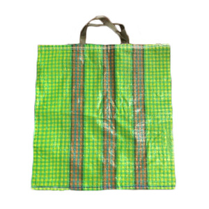 <span class=keywords><strong>Bolsa</strong></span> de Compras Tejida de PP con Rayas Coloridas Laminadas y Asas Perforadas - Product Image 2