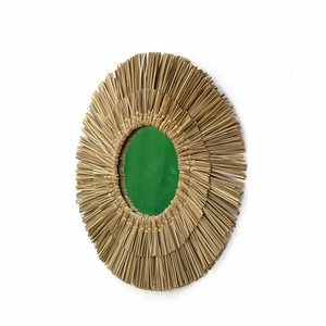 Round Traditional Design Seagrass Wall <b>Mirror</b> Hand Woven Straw Decorative <b>Mirror</b> From Vietnam - Product Image 3