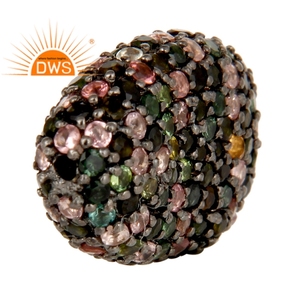 Piedra preciosa de turmalina múltiple Natural de plata esterlina para mujer, joyería para mujer, regalo para ella - Product Image 2
