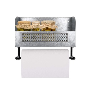 Soporte de pañuelos hecho a mano galvanizado, servilletero Vintage decorativo de bajo precio, pañuelos de soporte de Metal al por mayor, última llegada - Product Image 1