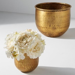 Jarrones de flores dorados y brillantes para decoración del hogar, jarrones de Metal con diseño de lujo moderno, para uso en bodas - Product Image 3