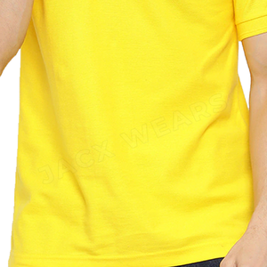 เสื้อกอล์ฟผ้าฝ้ายสีทึบสำหรับผู้ชายเสื้อกีฬากอล์ฟผ้า100% ระบายอากาศแบบถัก - Product Image 6