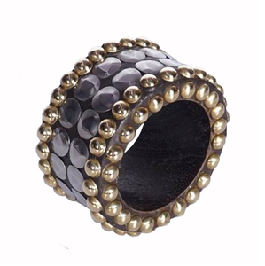 DESIGNER BEADED NAPKIN RING HANDMADE NAPKIN RING <b>FOR</b> WEDDING HOTEL <b>DINING</b> <b>TABLE</b> DECOR - Product Image 3