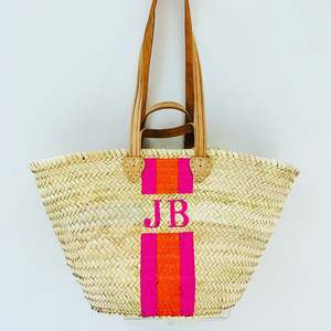 Panier à paille tendance à double poignée, nouveau style, pour le marché, le bureau et les cadeaux pour elle - Product Image 1