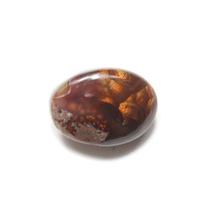 Agate de feu mexicaine naturelle lisse Cabochon forme ovale 11x15MM pierre précieuse - Product Image 5