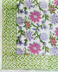 Nappe de table carrée toute saison, en coton pur, imperméable, moderne, florale, faite à la main, personnalisable, pour salle à manger - Product Image 3