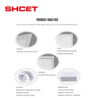 Fabricants de panneaux LED d'intérieur de qualité supérieure ultra minces rétroéclairés Surface murale encastrée 30x120 60x60 de SHCET