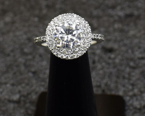 925เงินสเตอร์ลิงลูกบาศก์เพทายเครื่องประดับหินคริสตัลแหวนแต่งงานของขวัญชุบเงินของเธอขนาดลูกปัดมม. - Product Image 3