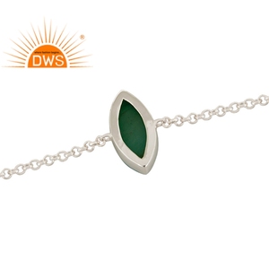 New Stylish Fine Sterling Silver Ladies <b>Bracelet</b> Jewelry Wholesale Natural Green Druzy <b>Gemstone</b> <b>Bracelet</b> Jewelry Supplier - Product Image 3