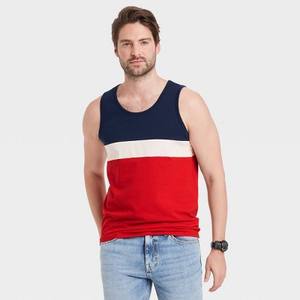 XL Custom Men's Knitted Cotton Gym <b>Tank</b> Top Breathable Eco-Friendly Fitness Stringer Muscle Singlet Solid Color Plain Printed - Product Image 5
