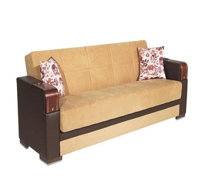 Canapé-lit moderne trois places - Tissu et bois massif, durable, ensemble de meubles de salon pour appartement et villa, économique - Product Image 1