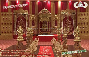 Corona dorada antigua italiana de California para decoración de escenario decoraciones de boda de tema antiguo exclusivo - Product Image 6