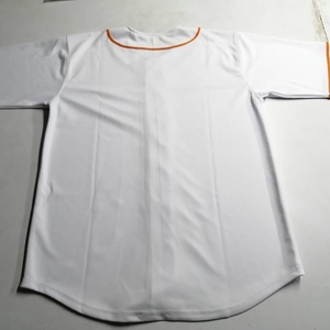 Uniformes de béisbol transpirables de alta calidad, ropa de equipo de Color blanco, 100% poliéster, uniformes de béisbol Unisex Collage, Jersey - Product Image 2