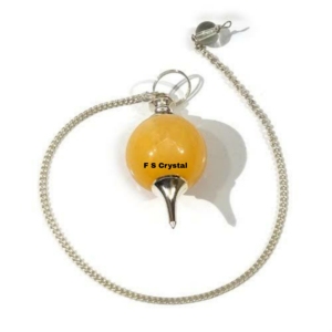 Meilleure qualité Aventurine boule pendule sculpté AGATE Technique jaune pierre précieuse de guérison pour la radiesthésie-gros cristal Feng Shui - Product Image 1