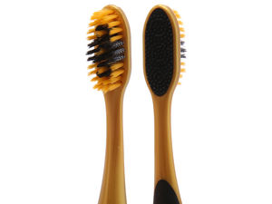 360 Gold Charcoal <b>Toothbrush</b> with Super Soft Bamboo Charcoal Bristles <b>Disposable</b> for Adults Home Use - Product Image 3