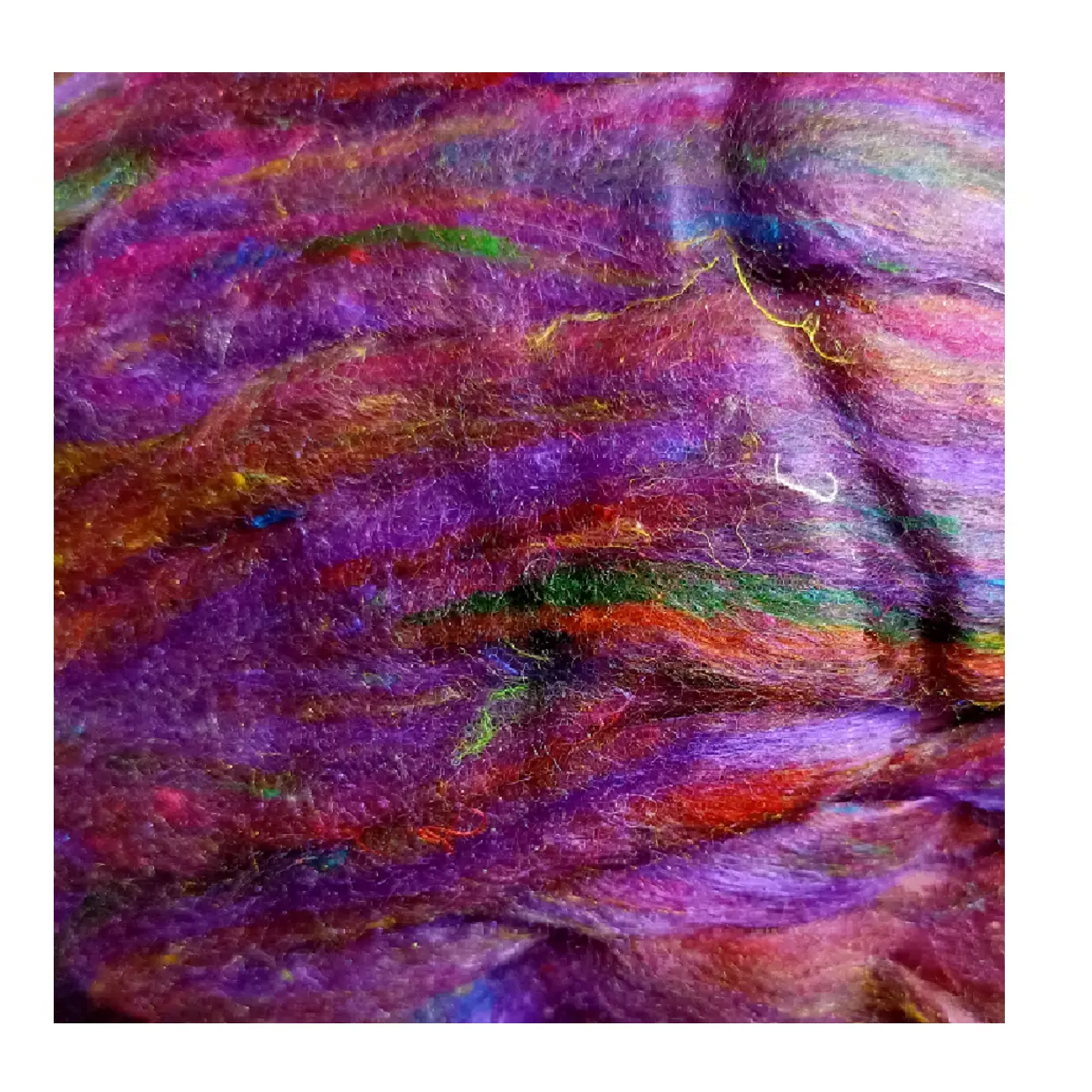 Serat Sutra Sari Ditarik Banyak Warna untuk Spinner, Tenun, Benang dan Serat Toko, Seniman Tekstil
