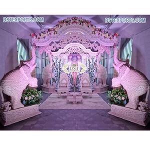 Mandap de Boda Hindú con Diseño de Elefante Majestuoso, Elegante Mandap de Boda de FRP Estilo Elefante, Gran Mandap de Boda con Diseño de Elefante, EE. UU. - Product Image 1