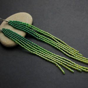 Pendientes largos de cuentas hechos a mano Happiness - Product Image 1