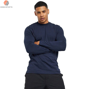 T-shirt classique pour homme à manches longues, coupe ajustée, uni, grande taille – T-shirt à manches longues personnalisé pour la vente en gros et l'impression - Product Image 2