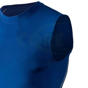 Ropa de calle informal para adultos, camisetas deportivas para correr al aire libre, sin mangas, transpirable, de punto, de talla grande en diseño de sublimación - Product Image 5