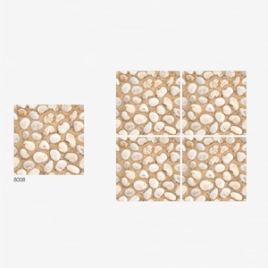 Carrelages de sol de stationnement de conception de pierre de couleur marron noir blanc 400x400mm - Product Image 4