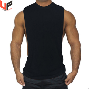 <b>Men's</b> Custom Logo Sleeveless Gym Tank Tops Vest Solid Color Workout Bodybuilding Undershirts OEM Cut off <b>Singlet</b> - Product Image 3