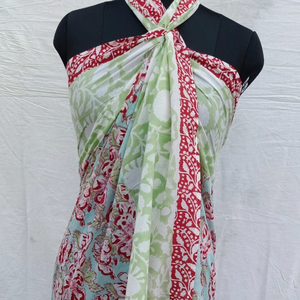 Sarong-bata de playa de algodón para mujer, ropa de playa - Product Image 1