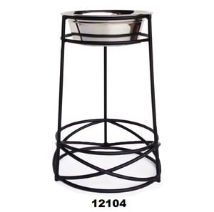 ที่ดีที่สุดโลหะร้อนขายชามเหล็กเดี่ยวสัตว์เลี้ยงสุนัข Feeder พร้อมขาตั้งเหล็กสีดํา - Product Image 1