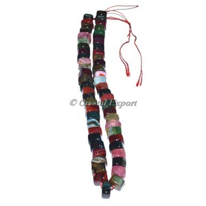 Chaîne de perles d'agate |   Collier de perles de pierres précieuses curatives - Product Image 2