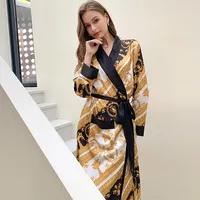 Bán Buôn Lụa Giản Dị Satin Dài Đan Nhẹ Mềm Kimono Áo Choàng Tắm Tùy Chỉnh Phụ Nữ Sang Trọng Phụ Nữ Thiết Kế Robes