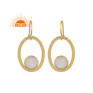 925 Sterling Silver Natural Rainbow Moon Stone <b>Dangle</b> <b>Earring</b> Jewelry Manufacturer Dainty Collection - Product Image 1