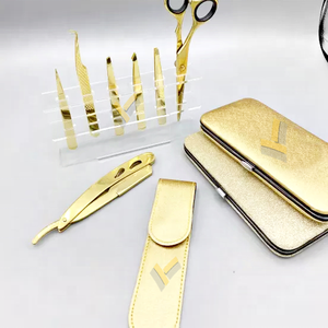 Pince à épiler en acier inoxydable ultra-fin plaqué or 24K Logo personnalisé avec pointe pointue japonaise durable - Product Image 4