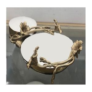 Tazón Decorativo de Diseño Maravilloso, Tazón Decorativo de Metal Color Blanco Dorado para Mesa de Comedor, para Servir Frutas y Aperitivos - Product Image 5