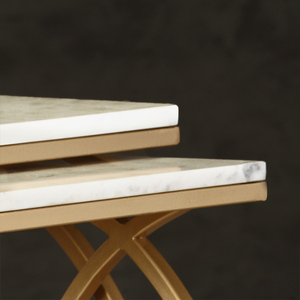 Oneup — plateau latéral en métal et marbre, pour salle à manger, moderne, rond, fabriqué en inde, tout bureau, maison, Restaurant, Super marché, 2022 - Product Image 3