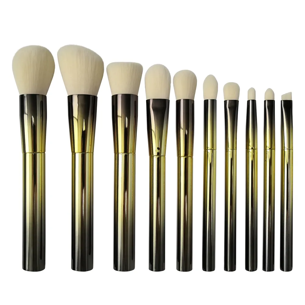 10 Pcs Premium Synthetic Cosmetic Brushes Makeup Brushes Kit