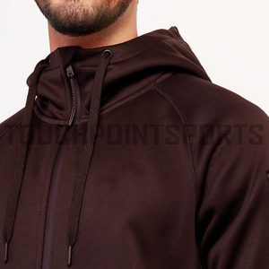 Hot Selling Custom Zipper Hoodie 100% Cotton High Quality Navy Zip Up <b>Hoodies</b> Jacket - Product Image 2